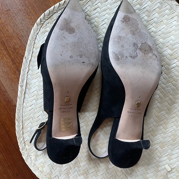 Stuart Weitzman Black Slingback Heels - Picture 4 of 4